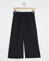 Simply Be - Tie Waist Linen Mix Culottes - Lyst