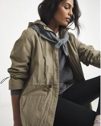Simply Be - Greige Longline Tech Parka - Lyst