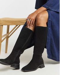 JD Williams - Low Block Heel Knee High Boot Wide C - Lyst