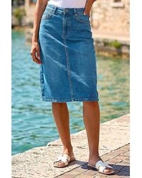 Roman - Roman Cotton Stretch A Line Skirt - Lyst