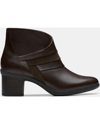 Clarks - Shaya Leather Boot D Fit - Lyst