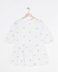 Simply Be - Embroidered Puff Sleeve Top - Lyst