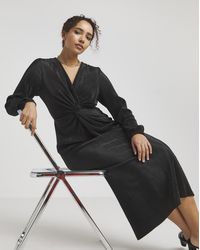 Simply Be - Plisse Twist Front Midi Dress - Lyst