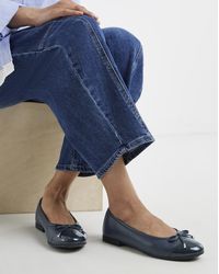 JD Williams - Classic Leather Ballerina Shoes Wide - Lyst