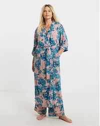 Figleaves - Printed Viscose Maxi Gown - Lyst
