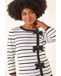 Roman - Roman Stripe Bow Detail Knit Jumper - Lyst