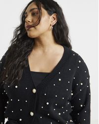 Lovedrobe - Pearl Embellished Cardigan - Lyst