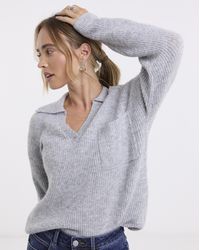 Simply Be - V-Neck Collared Jumper - Lyst