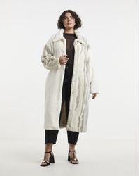 Native Youth - Sherpa And Faux Fur Coat - Lyst