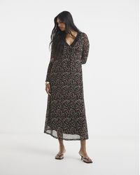 Simply Be - Mesh Lace Trim Dress - Lyst