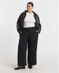 Simply Be - Elastic Back Pleated Wide Leg Trouser - Lyst