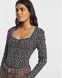 Simply Be - Square Neck Ribbed Top - Lyst