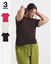 Simply Be - 3 Pack Short Sleeve Slash Necks - Lyst