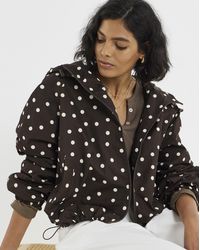 Simply Be - Polka Dot Hooded Wind Breaker - Lyst