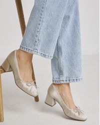 Simply Be - Block Heel Ballerina Shoes Wide - Lyst