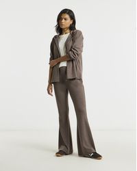 Simply Be - Cut & Sew Rib Flared Joggers - Lyst