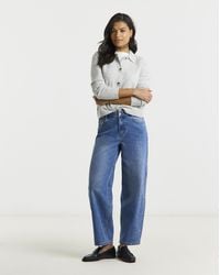 Simply Be - Mid Wash Stretch Tapered Jeans - Lyst