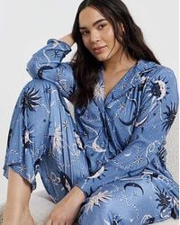Pretty Secrets - Celestial Button Plisse Pyjama Set - Lyst