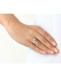 iJewel - 9Ct Pave Cz Double-Heart Ring - Lyst