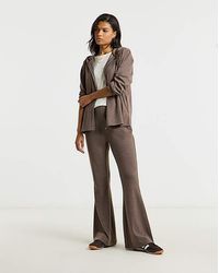 Simply Be - Cut & Sew Rib Flared Joggers - Lyst