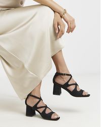 Simply Be - Cross Over Strappy Heel Extra Wide Fit - Lyst