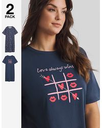 Simply Be - Value 2 Pack Nighties - Lyst