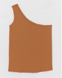 Simply Be - One Shoulder Rib Top - Lyst