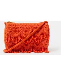Accessorize - Beaded Macrame Crossbody Bag - Lyst