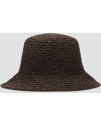 Mango - Natural Fibre Bucket Hat - Lyst