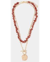 Accessorize - T-Bar Pendant Necklaces - Lyst