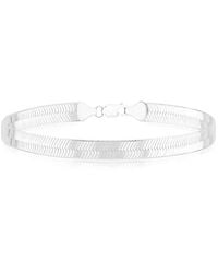 iJewel - Sterling Herringbone Bracelet - Lyst