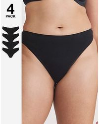 Pretty Secrets - 4 Pack Value Cotton Thongs - Lyst