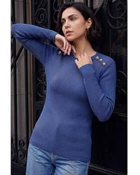 Roman - Roman Button Detail Knit Jumper - Lyst