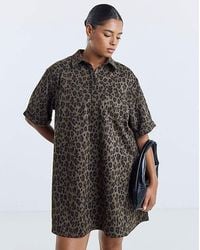 Simply Be - Suedette Shift Shirt Dress - Lyst