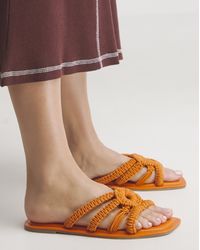 Simply Be - Macrame Woven Mule Flat Sandal Wide - Lyst