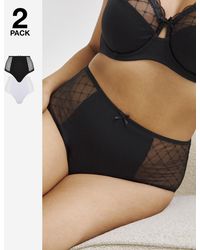 Pretty Secrets - 2 Pack Rachel Embroidery Deep Brief - Lyst