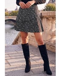 Roman - Roman Floral Jersey Stretch Skater Skirt - Lyst