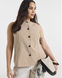 Simply Be - Chocolate Boat Neck Formal Top - Lyst