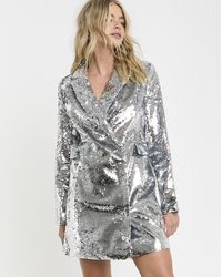 Simply Be - Sequin Blazer Dress - Lyst