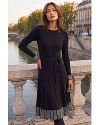 Roman - Roman Stretch Knit Border Print Dress - Lyst