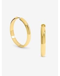 Jon Richard - Large Flat Hoop Earrings - Lyst