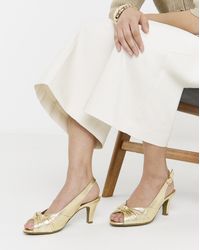 JD Williams - Knotted Peep Toe Heel Ex Wide - Lyst