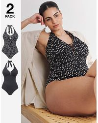 JD Williams - Value 2 Pack Halterneck Swimsuits - Lyst