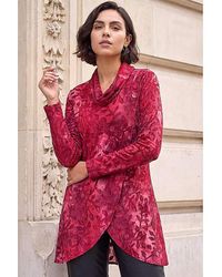 Roman - Roman Burnout Print Tunic Top - Lyst