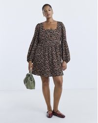Simply Be - Floral Historic Detail Skater Dress - Lyst