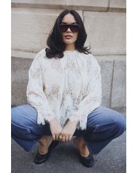 Simply Be - Lace Long Sleeve Top - Lyst
