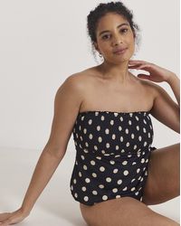 Simply Be - Printed Bandeau Tankini Top - Lyst