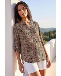 Roman - Roman Animal Print Stretch Blouse - Lyst