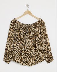 Simply Be - Crinkle Bardot Top - Lyst