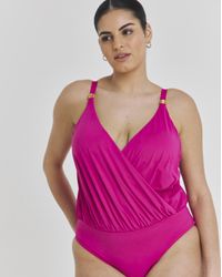MAGISCULPT - Twist Front Blouson Swimsuit - Lyst